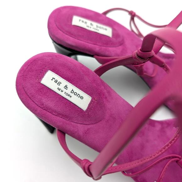 Rag & Bone Vossen Strappy High Heel Sandals Women's Pink Size US7 EU37 - Picture 9 of 12